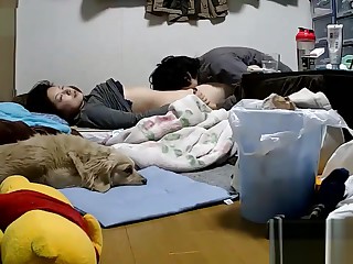 Unseen camera cracked derisory long-haired bloke farmhouse his girlfriend ass